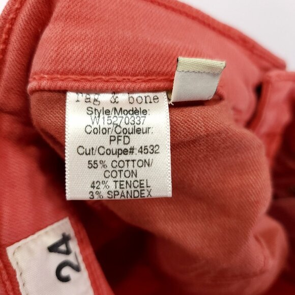 Rag & Bone Jean Size 24 Zipper Capri Low Rise Skinny Zip Ankle - Picture 9 of 13